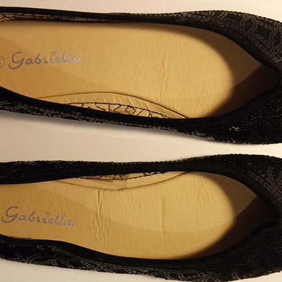 Black flats, Size 11, sequined - Picture 2 of 2